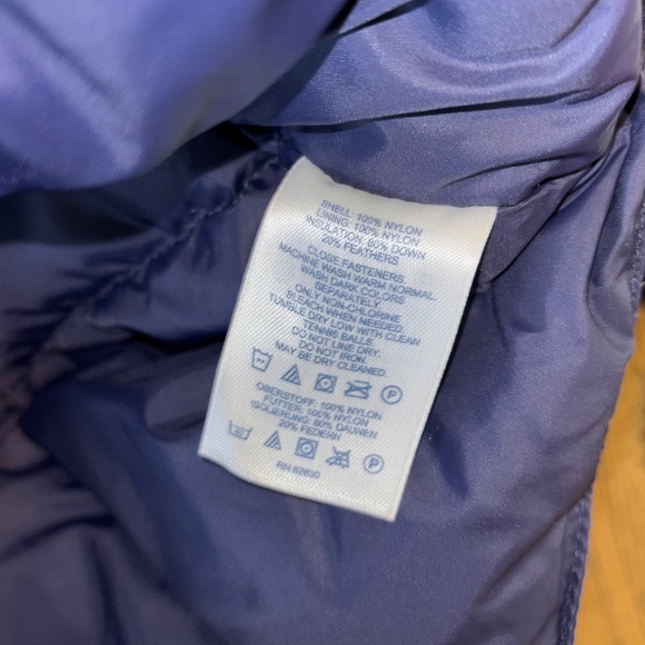 Lands End Down Navy Blue Puffer Vest Sz X Large - Picture 4 of 7